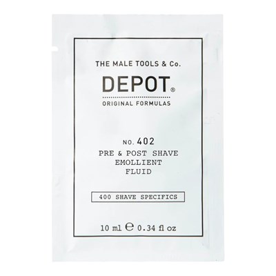 DEPOT® NO. 402 PRE & POST SHAVE EMOLLIENT FLUID 0.34 Fl. Oz.