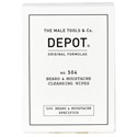 DEPOT® NO. 504 BEARD & MOUSTACHE CLEANSING WIPES 12 pc.
