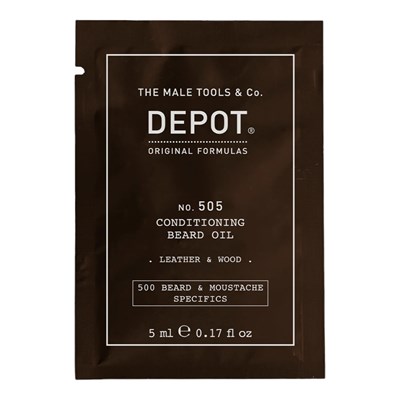 DEPOT® NO. 505 CONDITIONING BEARD OIL - LEATHER & WOOD 0.17 Fl. Oz.