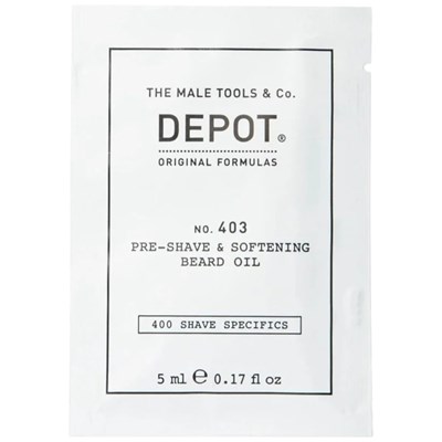 DEPOT® NO. 403 PRE-SHAVE & SOFTENING BEARD OIL - SWEET ALMOND 0.17 Fl. Oz.