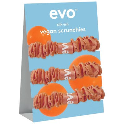 evo colour protect vegan silk scrunchies 3 pk.