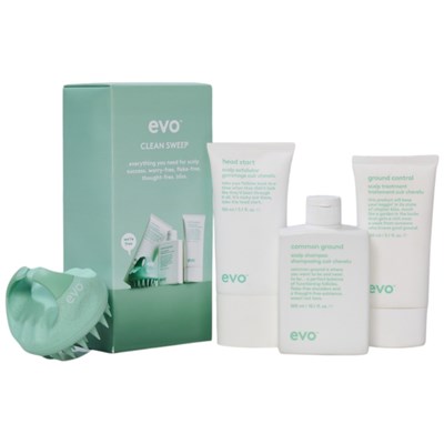 evo clean sweep scalp holiday kit 4 pc.