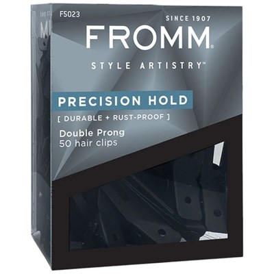 Fromm 1.75 inch Precision Hold Double Prong Clips 50 pk.