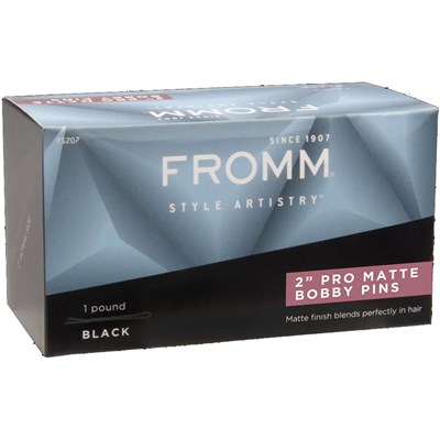 Fromm 2 inch Pro Matte Bobby Pins - Black 1 lb.