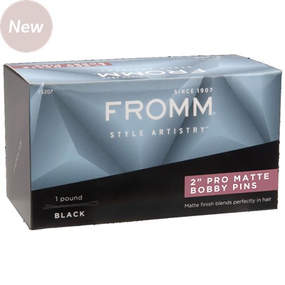 Fromm 2 inch Pro Matte Bobby Pins - Black 1 lb.