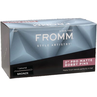 Fromm 2 inch Pro Matte Bobby Pins - Bronze 1 lb.