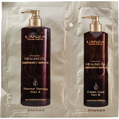 L'ANZA Keratin Healing Oil Emergency Service Pact A & B Foil Pack 2 pc.