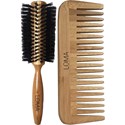 LOMA Buy Round Brush, Get Bamboo Comb FREE! 2 pc.