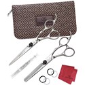 Olivia Garden Silkcut XL 6 inch Barber Shear & Thinner Set 6 pc.