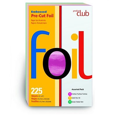 Product Club Embossed Pre-Cut Foil Assorted Colors - 5" x 8" 225 ct.