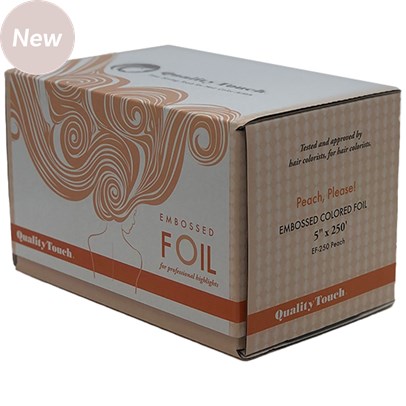 QualityTouch Colored Embossed Rolls - Peach, Please! 5 inch x 250 ft.