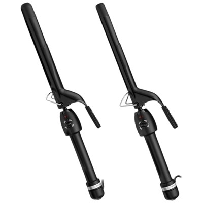 StyleCraft Stay-Temp Extended Barrel Curling Iron Bundle 1 inch and 0.75 inch 2 pc.