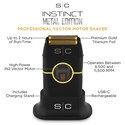 StyleCraft Instinct Metal Cordless Double Foil Shaver with IN2 Vector Motor - Black