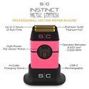 StyleCraft Instinct Metal Cordless Double Foil Shaver with IN2 Vector Motor - Pink