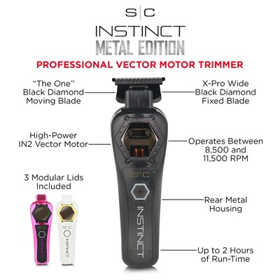 StyleCraft Instinct Metal Professional Hair Trimmer with IN2 Vector Motor
