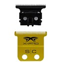 StyleCraft Replacement Fixed X-Pro Precision Gold Titanium Trimmer Blade with Black Diamond Carbon DLC Cutter S 2 pc.